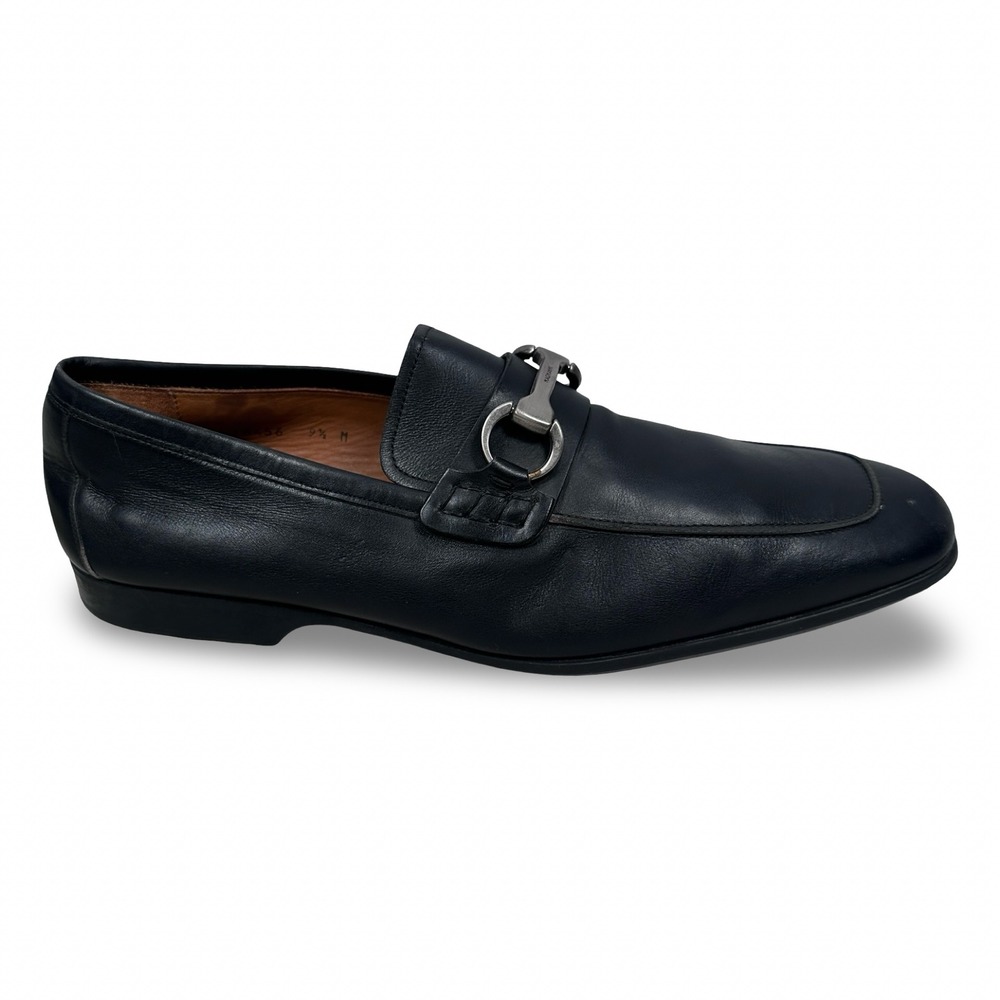 Magnanni Raffa II Mens 18456 Black Leather Bit Loafer Shoes Spain Size 9.5 M